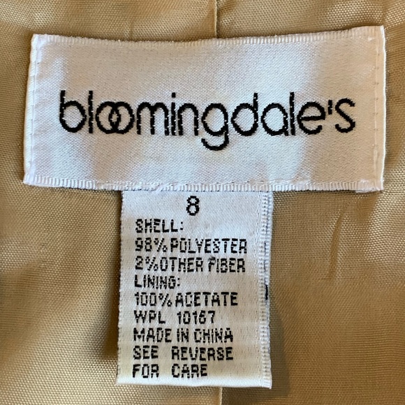 BLOOMINGDALE’S FRONT TIED TAN BLAZER. WOMEN’S SIZE 8 - Picture 5 of 6